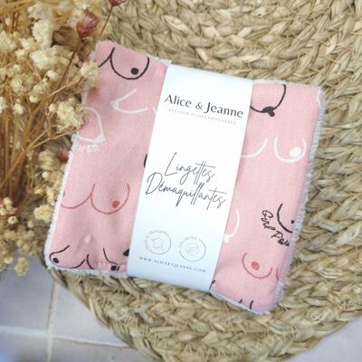 Girl power washable makeup remover wipes x5
