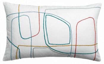 Coussin brodé Isac Multico 40 x 65 1
