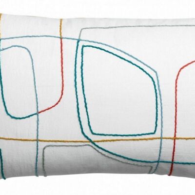 Coussin brodé Isac Multico 40 x 65