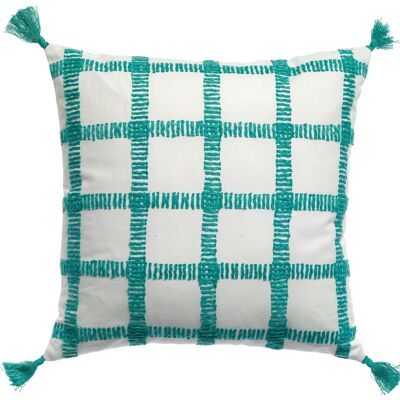 Diana Lagoon checkered cushion 45 x 45