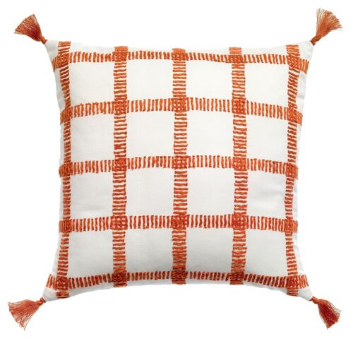 Coussin à carreaux Diana Marmelade 45 x 45