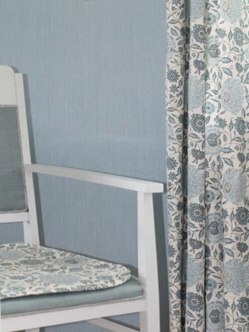 Linen Wallcovering, Plain, Pale Blue