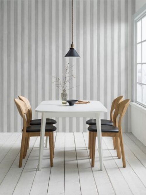 Linen Wallcovering, Stripe, Silver grey