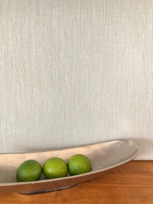 Linen Wallcovering, Plain, Silver Grey