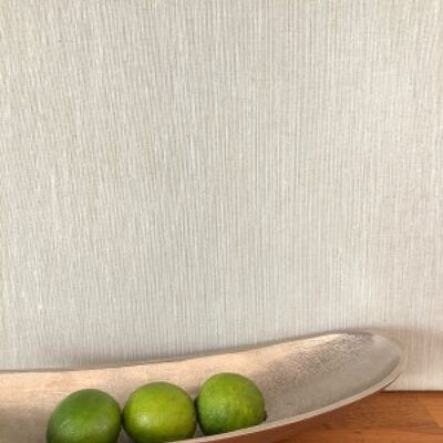 Revestimiento de pared de lino, liso, gris plateado