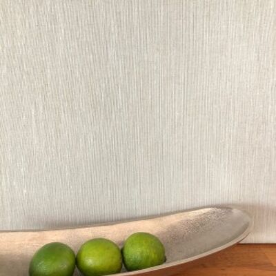 Linen Wallcovering, Plain, Silver Grey