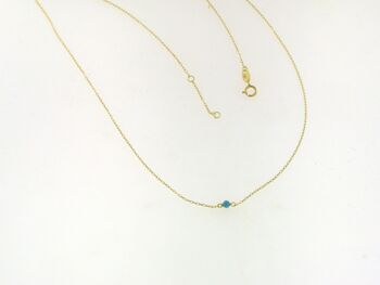 Collier en or 18 carats avec turquoise. 6