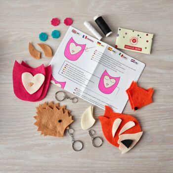 Sleepy Friends Key Ring Craft Kit - Buttonbag - Créez vos propres objets artisanaux pour enfants 2