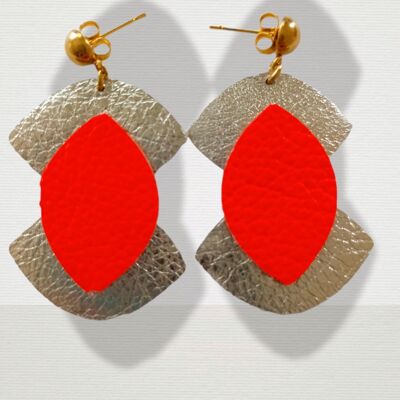 Boucles d'oreilles Barcelone rouges