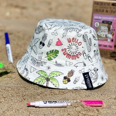 Colore reversibile Tropicorno nel cappello da spiaggia