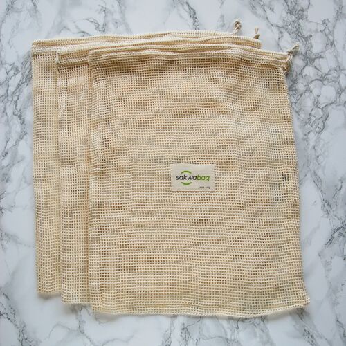Cotton bag for fruit and veggies 30x40 cm L