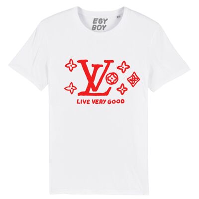 Egyboy live very good red print t (white)