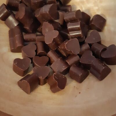 55 Raw Chocolate Plant Based Mini Solid Hearts - 50-milk