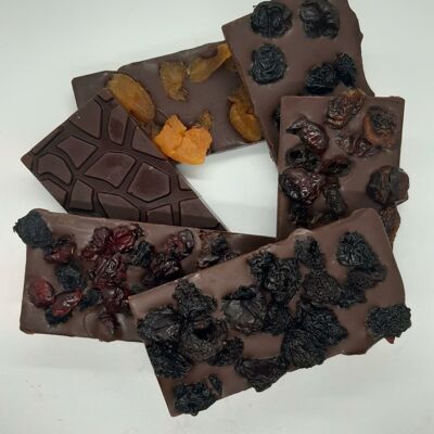 6 Raw Chocolate Fruit and Honey Selection Box That Fits Through Your Letter Box - 70% - Dark