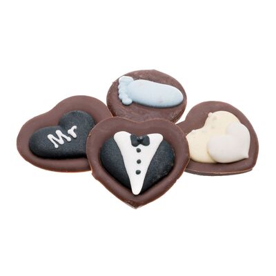Wedding Favours & Baby Shower Buttons - 70% - Dark - Wedding Favour