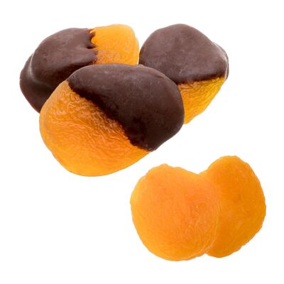 Dried Apricots Dipped in Raw Chocolate - 50-milk