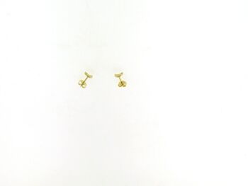 Boucles d'oreilles en or 18 carats avec motif lune, ensemble 2 pièces. 4