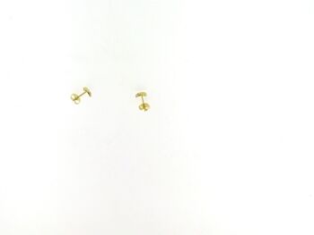 Boucles d'oreilles en or 18 carats avec motif lune, ensemble 2 pièces. 5