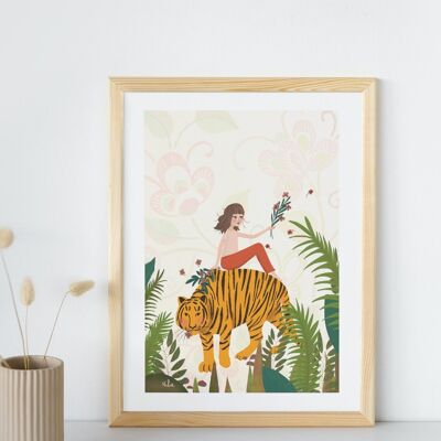 A3 poster "The year of the Tiger", print of an original illustration