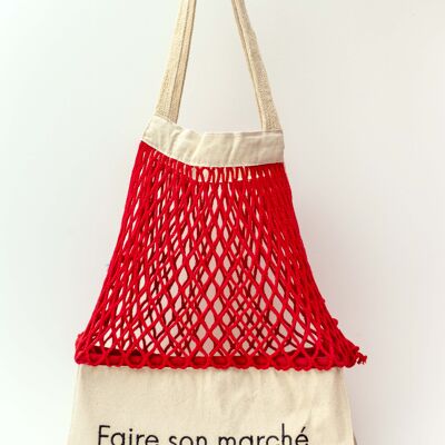 Shopping net bag XL rojo