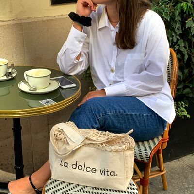 Sac filet La dolce vita M naturel