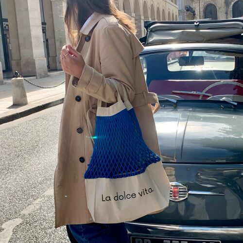 Sac filet La dolce vita M bleu