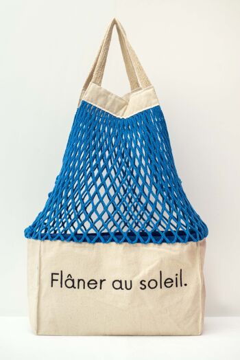 Sac filet Flâner au soleil M bleu 2