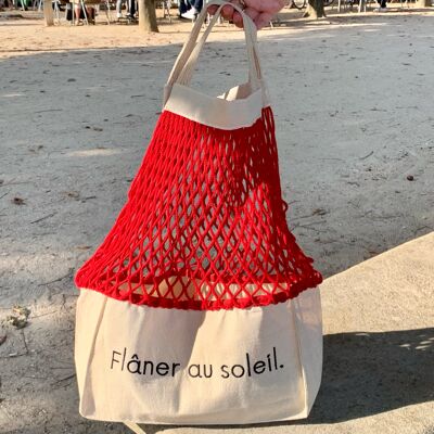 Mesh bag Strolling in the sun M red
