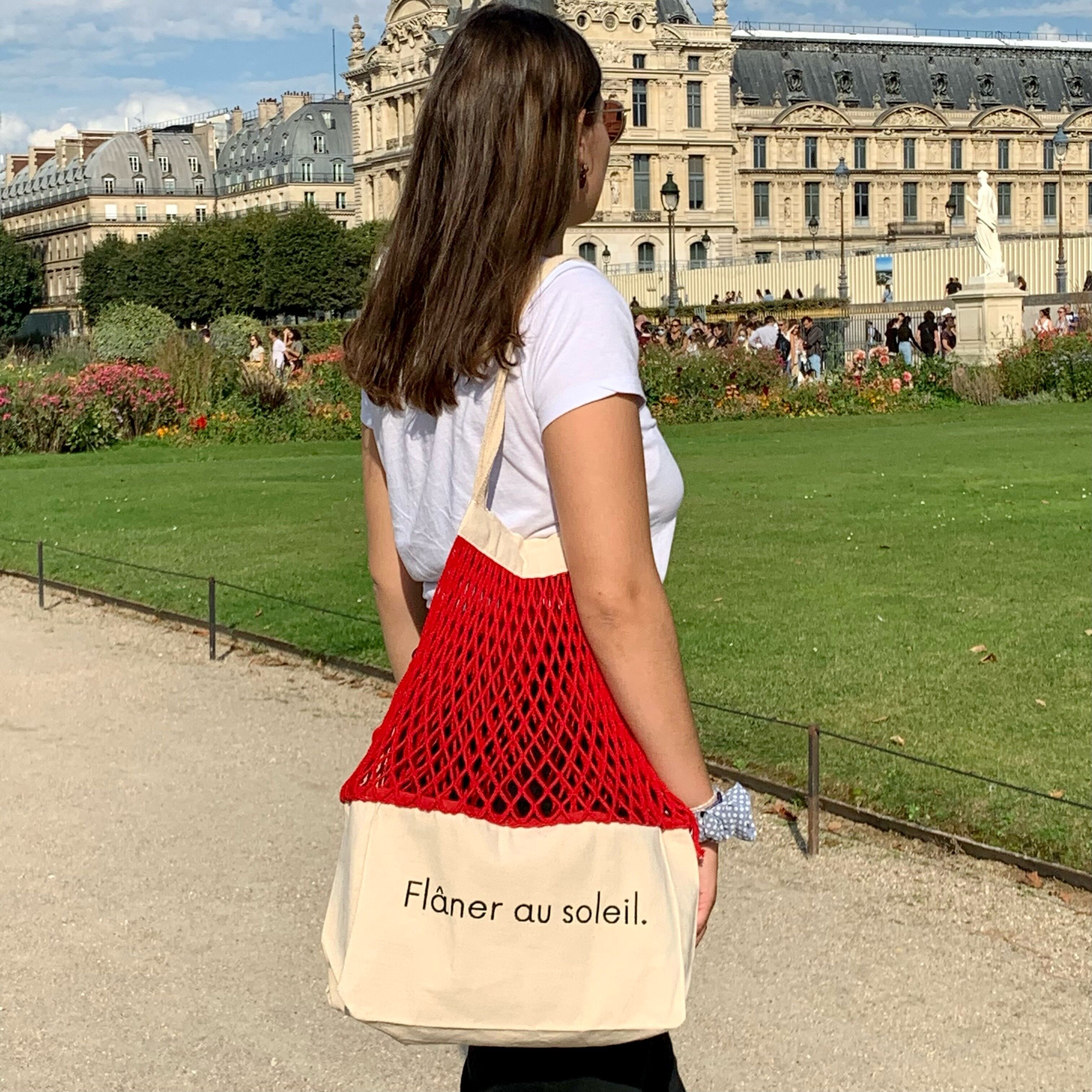 Borsa in rete Walking in the sun XL rossa