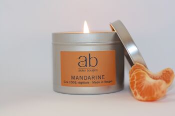 Bougie artisanale parfumée MANDARINE 180 gr