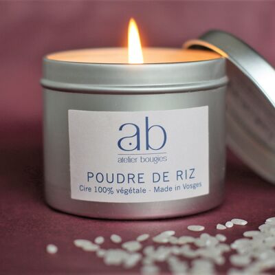 Bougie artisanale parfumée POUDRE DE RIZ 180 gr