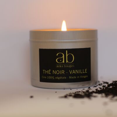 Handmade scented candle THE BLACK/VANILLA 180 gr