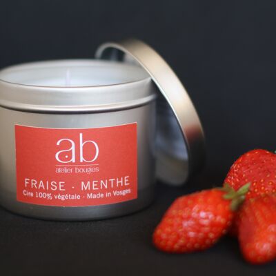 Handmade scented candle STRAWBERRY MINT 180 gr