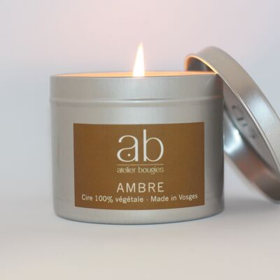 Vela perfumada artesanal aroma AMBAR 180 gr