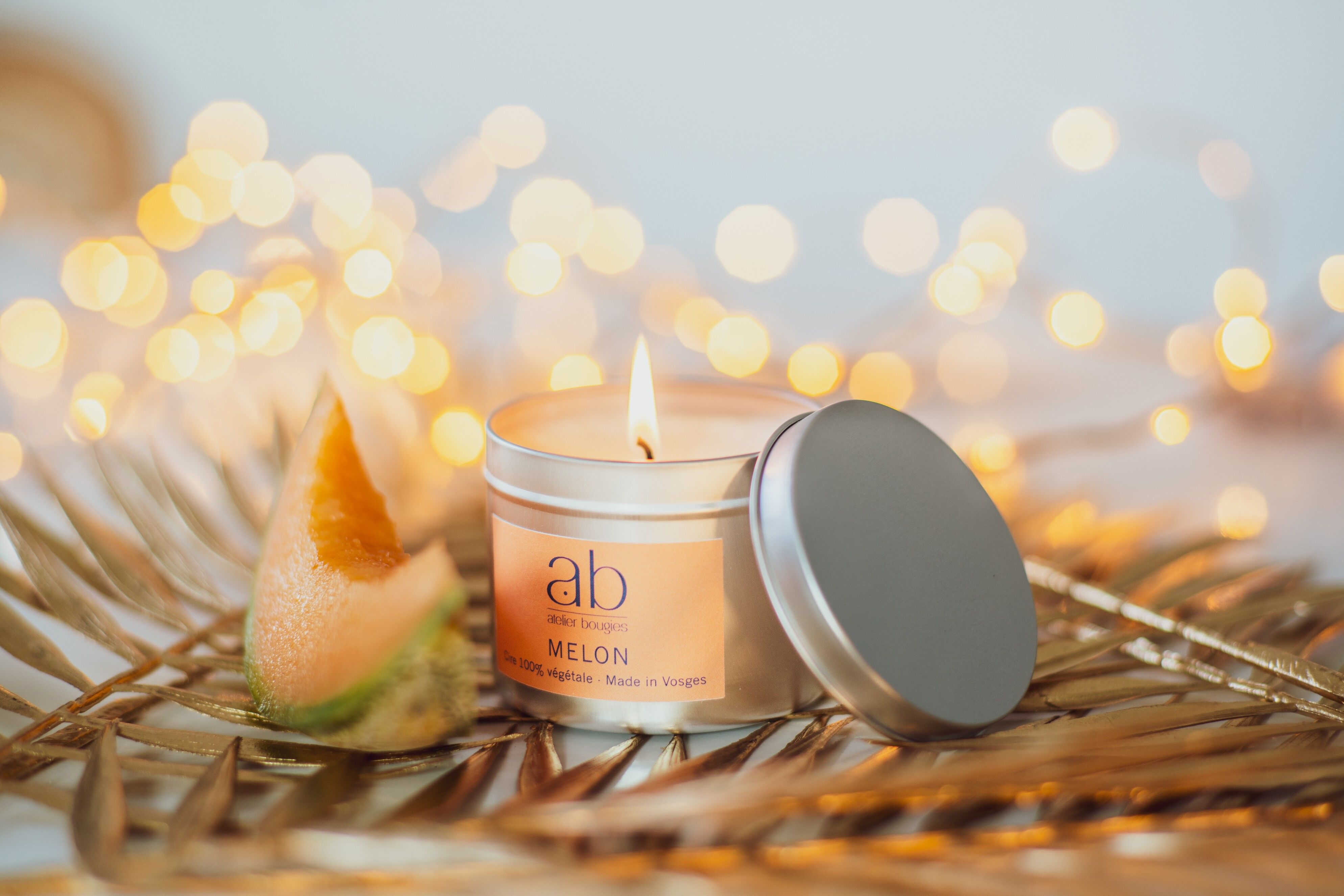 Candela profumata fatta a mano MELONE 180 gr