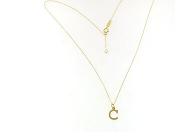 Collier initiale en or 18 carats 7