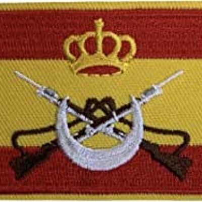 Parche Bandera de España Emblema de los Regulares 8x5 cm