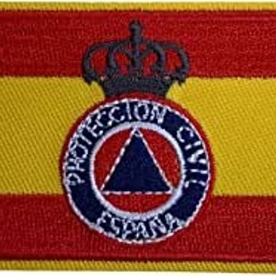 Parche Bandera de España Escudo de Protección Civil