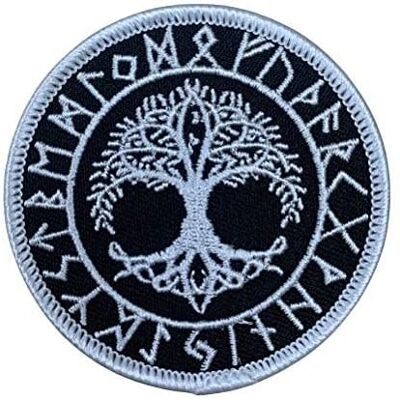 Parche Yggdrasil Futhark Arbol de la Vida 7 cm