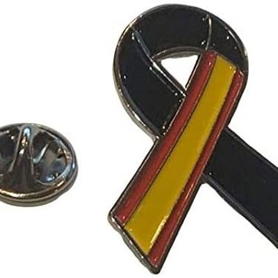 Pin Bandera España Lazo Negro