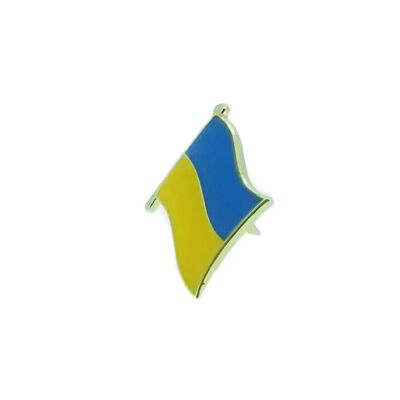 Pin de Solapa Bandera de Mastil Ucrania 16x15mm