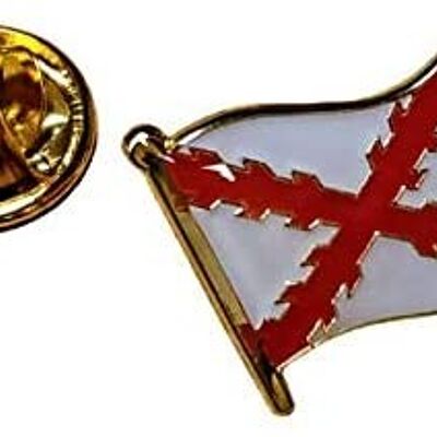 Pin de Solapa Bandera Mastil Aspa de Borgoña