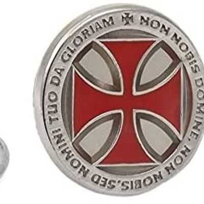 Pin de Solapa Cruz Templaria Non Nobis 16mm