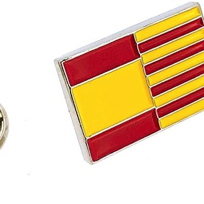 Pin de solapa de la Bandera Cataluña y España