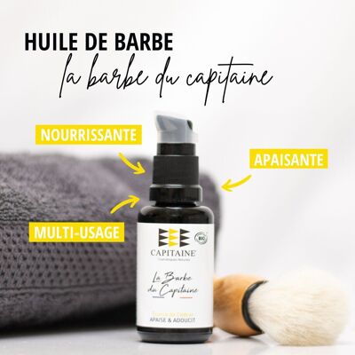 Huile de barbe Bio - La barbe du Capitaine - 30ml