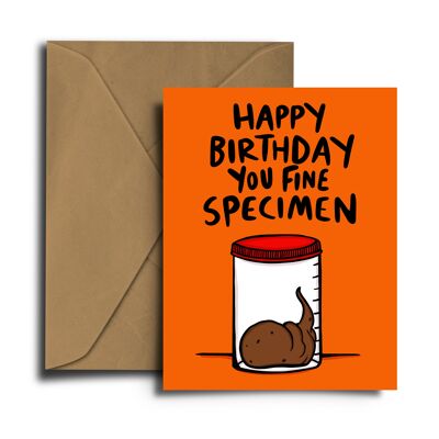 Fine Poo Specimen Birthday Card