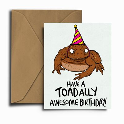 Toadally Birthday Card