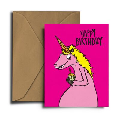 Unicorn Cake Birthday Card