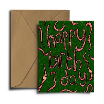 Worm Birthday Card (G)