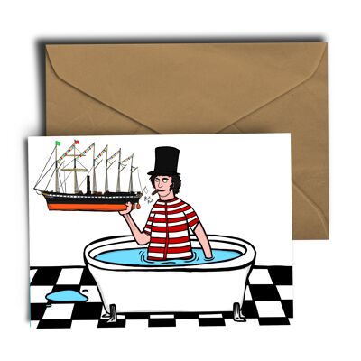 Brunel In Bath Greeting Card